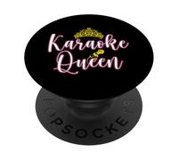 Karaoke Cantante Música Reina Micrófono Canción Regalo PopSockets PopGrip Adhesivo