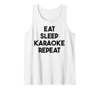 Karaoke Funny - Comer sueño Karaoke Repeat Camiseta sin Mangas
