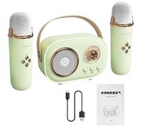 Karaoke Machine For Adults and Kids, Karaoke Machine with Two Wireless Microphones, Portable Karaoke Machine, Wireless Karaoke Mic with Speaker Rechargeable Enhance Singing Performance For Home Party