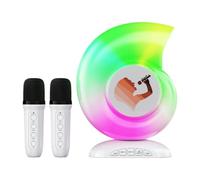 Karaoke Machine, Wireless Microphones, Professional Karaoke System, Compact Karaoke Machine, Karaoke Machine with LED Lights, Portable and Ideal To Use For Home Family Bonding and Home Parties