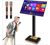 Karaoke máquina con 2 micrófonos inalámbricos - 500G Karaoke Sistema de Audio para Adultos y niños - con 21.5 en Pantalla táctil 4K y teléfono App Pedir una canción, para Fiestas en casa 4T
