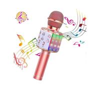 Karaoke Microphone, Bluetooth Microphone, with Led Dynamic Light Effect Speaker