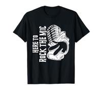 Karaoke Microphone | Here To Rock The Mic | Good Singer Camiseta