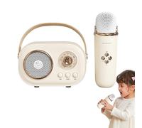 Karaoke portátil, máquina de Karaoke - Pequeña máquina de Karaoke inalámbrica - Altavoz inalámbrico portátil con micrófonos para Karaoke, máquina de Karaoke Creativa con Efectos de Cambio de Voz