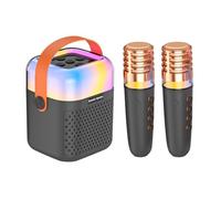 Karaoke portátil para, audio canto inalámbrico con 2 micrófonos | Altavoz exterior para Karaoke, para jardín al aire libre, fiestas casa espectáculos oficina