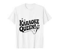 Karaoke Queen Mic, Amante de la música Divertida Camiseta