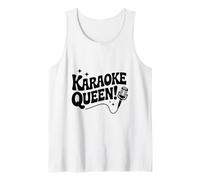 Karaoke Queen Mic, Amante de la música Divertida Camiseta sin Mangas