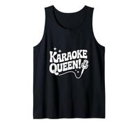 Karaoke Queen Mic, Amante de la música Divertida Camiseta sin Mangas