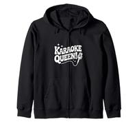 Karaoke Queen Mic, Amante de la música Divertida Sudadera con Capucha