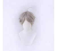 Karasuno Sugawara Koushi Gray Short Wig Cosplay Costume Haikyuu Heat Resistant Synthetic Hair Haikiyu Wigs
