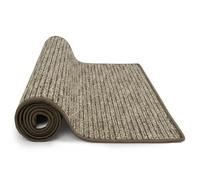 KARAT Alfombra de pasillo Geneva - Alfombra a medida - Tela métrica - Alfombra de pasillo - Alfombra de cocina - Alfombra para cocina, pasillo y sala de estar (67 x 350 cm, Marrón claro)