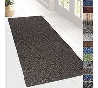 KARAT Alfombra para cocina, pasillo y salón, alfombra a medida, venta por metros, alfombra de pasillo, alfombra de cocina, alfombra de salón (80 x 250 cm, alto, antracita)