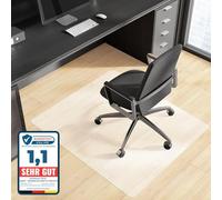 KARAT Alfombrilla protectora para suelos duros - 100 x 120 cm, color blanco leche, protección para suelo de oficina, alfombrilla de protección para parqué, laminado, alfombrilla de polipropileno
