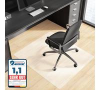 KARAT Alfombrilla protectora para suelos duros - 88 x 120 cm, color blanco lechoso - protección para suelo de oficina - Esterilla protectora para parqué laminado de polipropileno (Revolution)