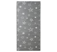 KARAT Dots&Stars - Alfombra de pasillo para niños y niñas, 80 x 200 cm, alfombra de juegos, para habitación infantil, salón, dormitorio (Grey Stars)