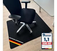 KARAT Esterilla Protectora Para Silla de Oficina 100 x 120 cm, Negro - Base de Poliéster Para Laminado, Parqué y Suelos Duros (Viking)