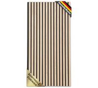 KARAT Paneles acústicos de 118 x 60 cm, paneles de pared con chapa de madera auténtica para una acústica agradable de la habitación, láminas de madera y fieltro, revestimiento de pared como