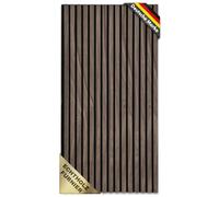 KARAT Paneles acústicos de pared con chapa de madera auténtica para una acústica agradable de la habitación, láminas de madera y fieltro, revestimiento de pared como insonorización, aislamiento