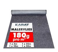 KARAT Rollo de fieltro de pintor de 10 m x 1 m, 15 rollos de fieltro para pintor de 75 m² con revestimiento antideslizante, alfombra reutilizable para pintores y artesanos, 180 g/m² (150)