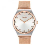 Tous Reloj analógico Karat Round Mesh 3000139900 Brazalete de acero y acero rosa