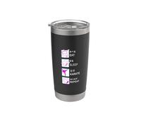 Karate Aikido Ju-Jutsu Kung-Fu EAT Sleep Karate Vaso térmico de acero inoxidable de doble pared