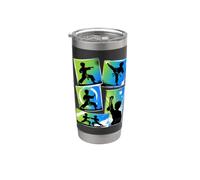 Karate Artes Marciales Champion Cinturón Negro Niño Vaso térmico de acero inoxidable de doble pared