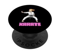 Karate Artes Marciales Karate Postura De Chica Karate PopSockets PopGrip Adhesivo