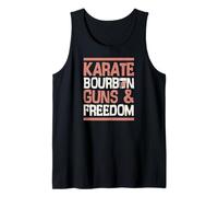 Karate Bourbon Guns and Freedom USA Patriotic Dad American Camiseta sin Mangas