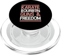 Karate Bourbon Guns and Freedom USA Patriotic Dad American PopSockets PopGrip para MagSafe