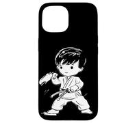 Karate Boy Comic Look Kumite para Niños Carcasa para iPhone 15