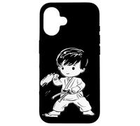 Karate Boy Comic Look Kumite para Niños Carcasa para iPhone 16