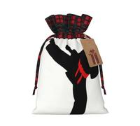 Karate Boy Vector - Cinturón intercambiable de color de 21 x 30 cm, bolsa de regalo de gran capacidad con cordón para tus regalos preciosos de Halloween, 1 unidad