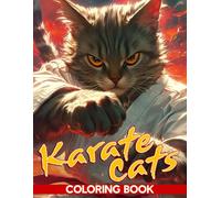 Karate Cats Coloring Book: Dynamic Coloring pages featuring Martial Arts Paws Illustrations for Kids Teens and Adults Fun and Creativity
