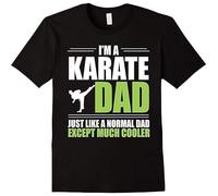 Karate - Cool Karate Dad tee Round Neck Unisex Tops Men's 100% Cotton Short-Sleeve T-Shirts S