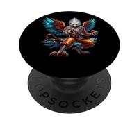 Karate Eagle Warrior Fierce Avian Kung-Fu PopSockets PopGrip Adhesivo