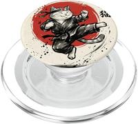 Karate Gato Japonés Artes Marciales Sumi-e Japón Vintage Mamá PopSockets PopGrip para MagSafe