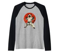 Karate Gato siamés Artes Marciales Retro japonés Estilo Dojo Camiseta Manga Raglan