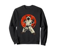 Karate Gato siamés Artes Marciales Retro japonés Estilo Dojo Sudadera