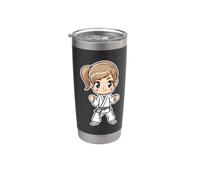 Karate Girl Comic Style Karateka Sports Vaso térmico de acero inoxidable de doble pared