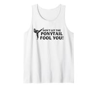 Karate Girl Don't Let Ponytail Engañar Artes Marciales Mujeres Camiseta sin Mangas