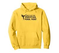 Karate Girl Don't Let Ponytail Engañar Artes Marciales Mujeres Sudadera con Capucha