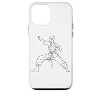 Karate Girl Line Art para niñas Carcasa para iPhone 12 mini