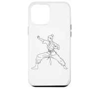 Karate Girl Line Art para niñas Carcasa para iPhone 12 Pro Max