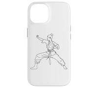 Karate Girl Line Art para niñas Carcasa para iPhone 14
