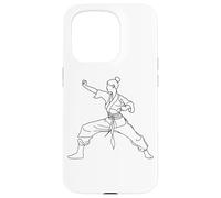 Karate Girl Line Art para niñas Carcasa para iPhone 15 Pro