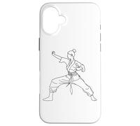 Karate Girl Line Art para niñas Carcasa para iPhone 16 Plus
