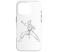 Karate Girl Line Art para niñas Carcasa para iPhone 16 Pro