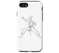 Karate Girl Line Art para niñas Carcasa para iPhone SE (2020) / 7 / 8