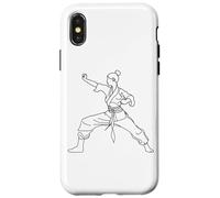 Karate Girl Line Art para niñas Carcasa para iPhone X/XS