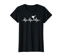 Karate Heartbeat Ninja Taekwondo Warrior Cinturón Negro Niños Hombres Camiseta gráfica económica, Mujer, Negro, XS